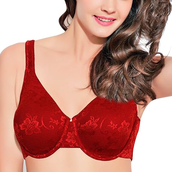 Enamor F035 Minimizer Full Support Bra – Non-Padded, Wired, High Coverage Bossa Nova